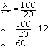 x/12 = 100/20