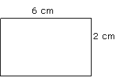 Rectangular area 6cm x 2cm