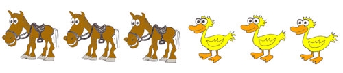 ducks and horses